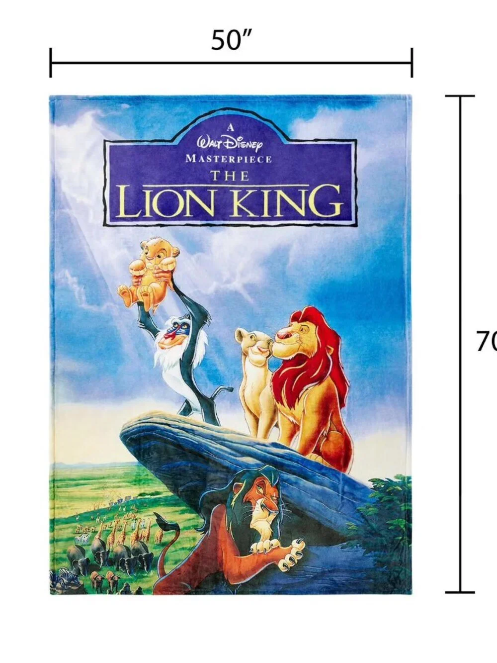 Disney The Lion King Classic VHS Boxed Silk Touch Throw blanket 50